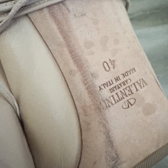 Valentino Garavani Nude Rockstud Strappy Lace Up Pump Heels 40 - Picture 6 of 7